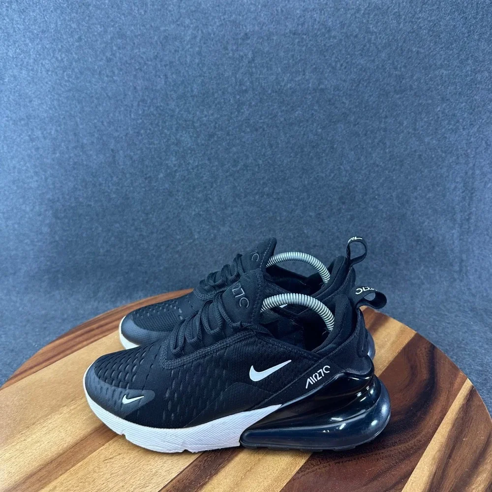 Nike Air Max 270 Shoes Kids 4.5Y Womens 6 Black Mesh Low Top Sneakers 943345-001